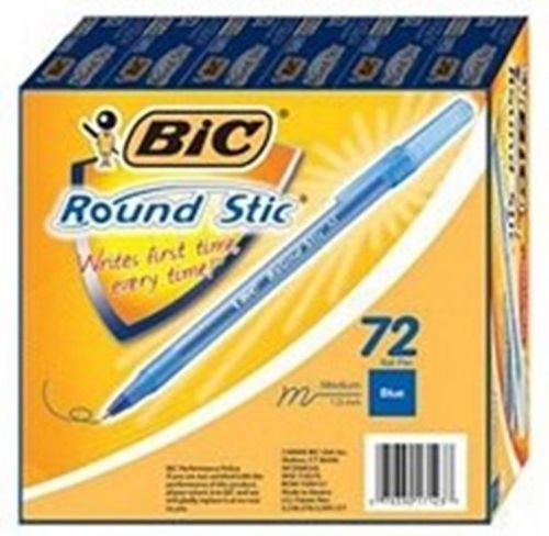 Bic Round Stic Ball Pens 72-Count, Blue