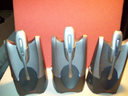 Lot of 3 Avaya AWH55+ Wireless Headset System Charger included
