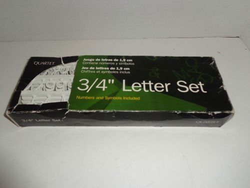 Quartet 3/4&#034; White 318 Assorted Letter Set Lettering kit for Menus Memo Boards +