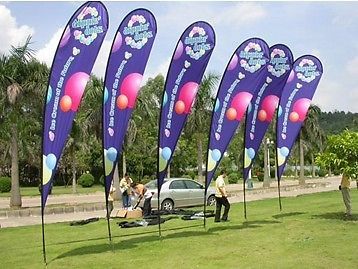  3sets of Teardrop flying Banner with printing (10ft)