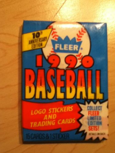 1990 Fleer Baseball Wax Pack ( 3 Sealed Packs)
