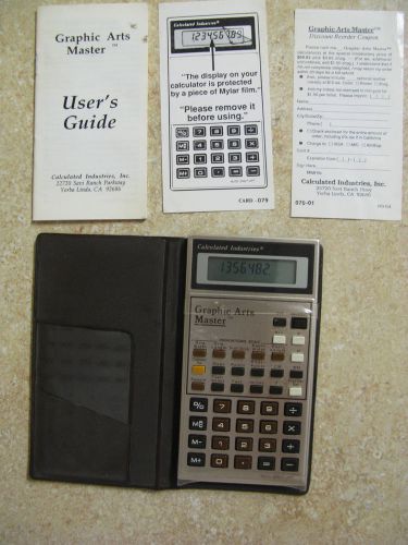 Vintage Graphic Arts Master Calculator Calculated Industries INC metal body++