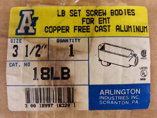 Conduit body, style lb, 3-1/2&#034; cast aluminum arlington 18lb for sale