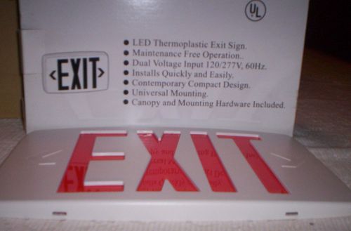 exit sign LED thermoplastic exit sign RED