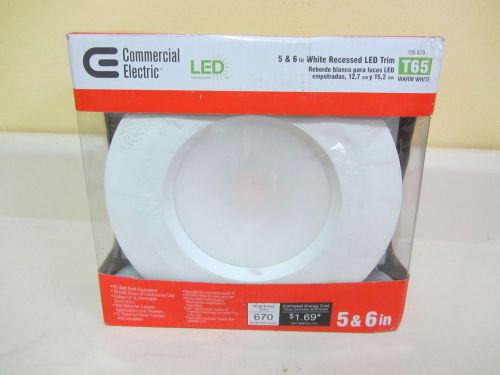 Commercial electric led t65 white recessed led trim, 126 878 for sale