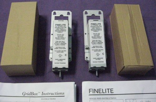 (Qty 2) Finelite 14XR Luminaire Fittings 89159/99 Light Hanging GridBox