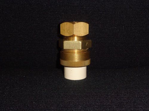 3/4&#034; cpvc transition union x brass compression for sale