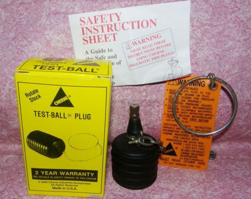New cherne 2&#034; test ball pipe plug for sale