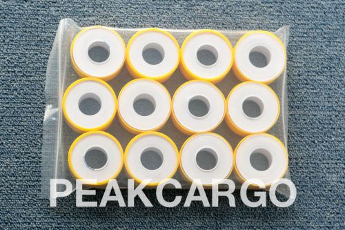 12 Rolls Yellow Gas Teflon PTFE Tape 3/4&#034; x 510&#034; Pipe Thread Seal Plumbing