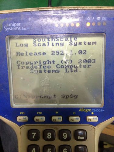 Juniper Allegro CE/DOS GPS Data Collector  no other software
