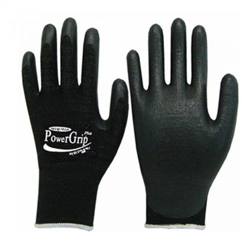HandMax Black Nitrile Foam Coated Palm Finger Tips Work Gloves Small 10 pairs