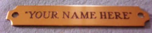 Custom Engraved Solid Brass 3/4 x 4 &#034;N&#034; Name Plate Sign ID Tag Picture Frame USA
