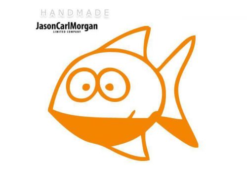 JCM® Iron On Applique Decal, Fish Neon Orange