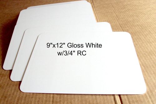 3pcs.9&#034;  x 12&#034; .040 gloss white  aluminum sign blanks w/3/4&#034;rc- (utility use). for sale