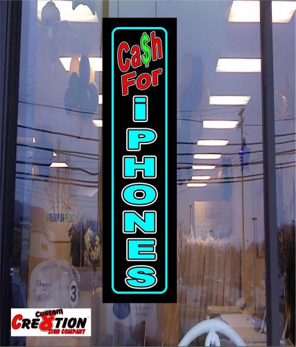 Led light box sign 46&#034;x12&#034; - cash for iphones - neon/banner altern.- cell phones for sale