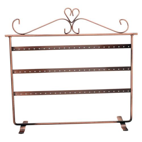 Delicate 3 layer earring jewelry display stand iron handmade display rack bronze for sale