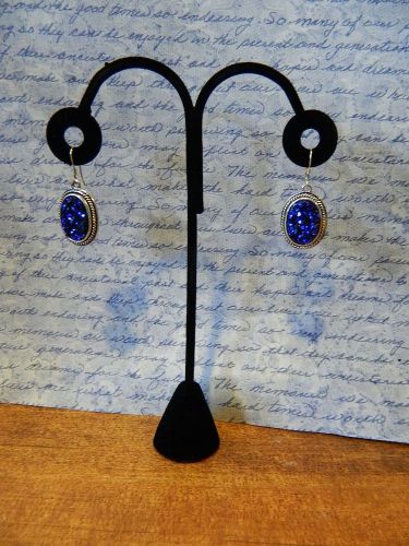 Black Velvet Earring Jewelry Display Holder Stand - 6 x 3.75 inches