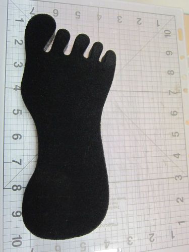 8.75&#034; in 3 pc NEW Black Velvet Foam Foot Shaped Toe Ring Display Pad - Holds 25