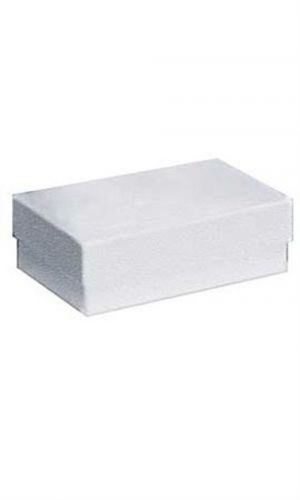 White Cotton Filled Jewelry Boxes Packing Pins or Broaches - 3 1/16&#034; x 2  1/8 &#034; x 1&#034;