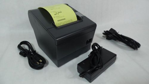 Epson tm-t88iv pos model m129h receipt thermal printer usb cable &amp; power supply for sale