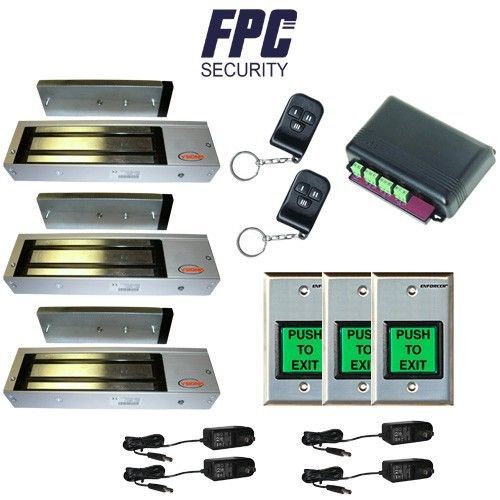 Fpc-5022 3 door access control outswinging door 1200lbs electromagnetic lock kit for sale