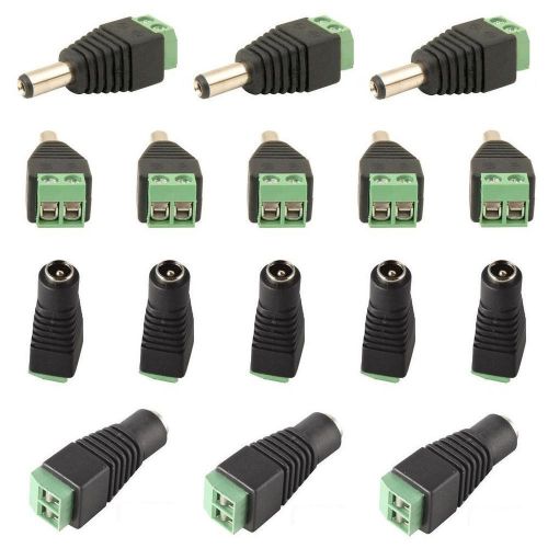 12V DC Male Female Power Balun Connector Adapter Plug Jack Socket CCTV Cable