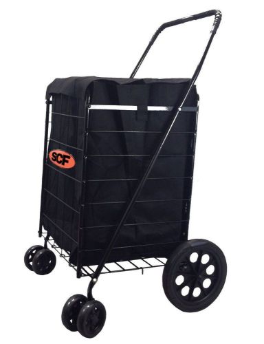 Cart Shopping Liner Folding Black Grocery Insert Attaches Easily Swivel Jumbo