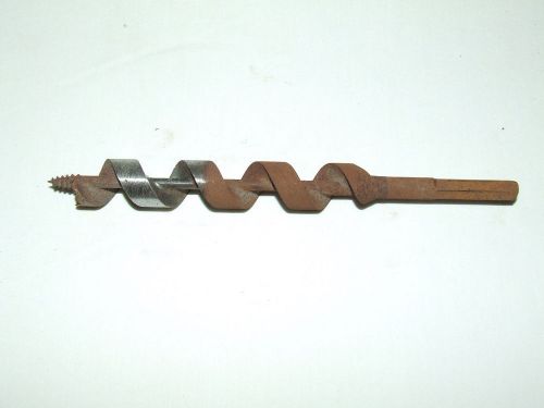 Old drill bit #12~3/4&#034;~hexagon shank~threaded point~wood tool usa~hand~auger for sale