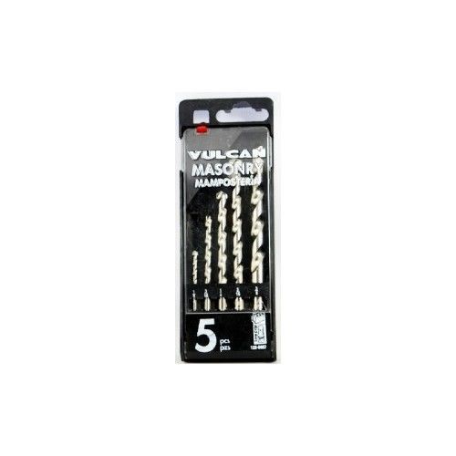 Vulcan 809850or 5pc masonry set 3/16 -1/2 drill bit for rotary drilling new for sale