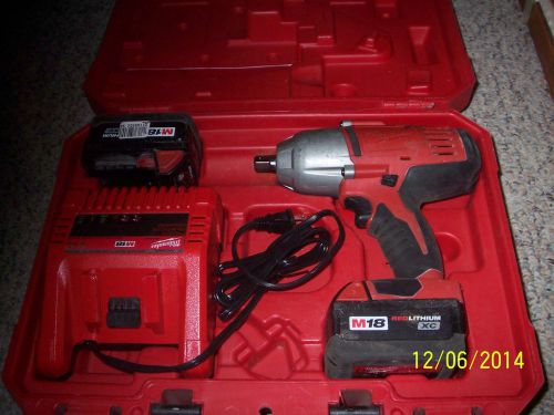 Milwaukee 2662-20 18-volt m18 1/2-inch high torque impact wrench kit, no reserve for sale