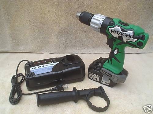 New hitachi dv18dl 18v cordless hammer drill, ebm1830 battery, charger 18 volt for sale
