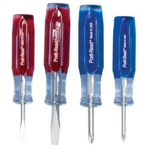 Super Stubby Slotted And Phillips Screwdriver Set, 4-Piece Pratt-Read 82005