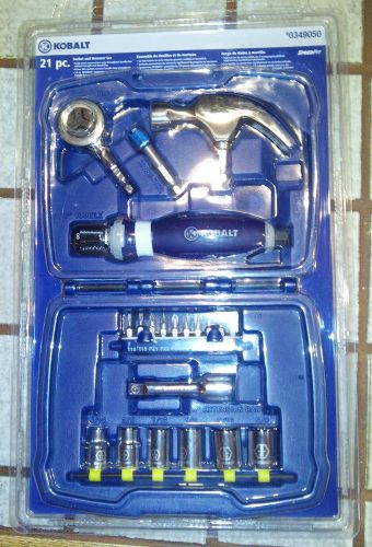 Brand new kobalt 21-piece speed fit driver bit socket + hammer  + screw  set for sale