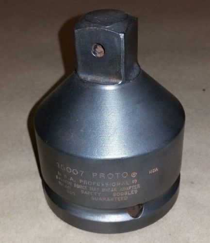 PROTO # 15007 IMPACT SOCKET ADAPTER 1 1/2&#034; X 1&#034; U.S.A. PROFESSIONAL MADE IN US