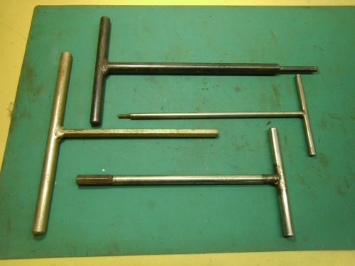 ALLEN WRENCHES HEX KEYS T HANDLE 1/8, 6MM, 8MM, 3/8  QTY4 7&#034;-10 1/8&#034; #52413