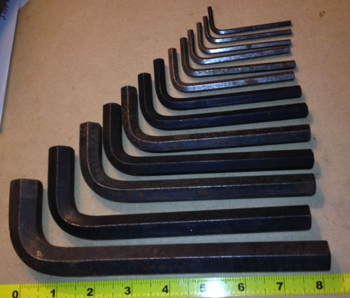 LOT OF 13 Different ALLEN BRAND 3/4&#034;-1/8&#034;  ALLEN WRENCHES, MADE IN USA