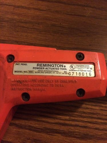 Remington power actuated nail gun model 490