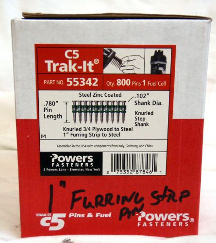 Powers 55342 .78&#034; pins for c5 trak-it gun-box of 800 for sale
