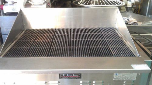 Tec 36 inch charbroiler on stand with under shelf on casters ir2003sn for sale
