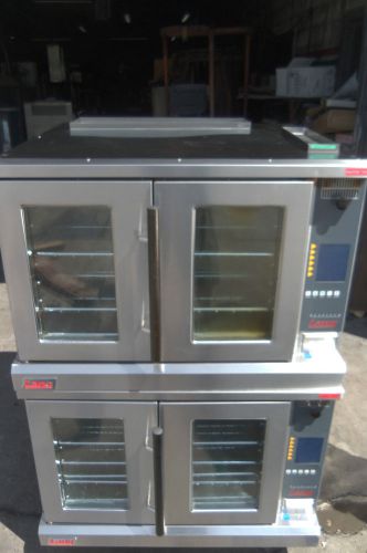Lang, double stack electric convection ovens, 3-ph., 480v,platinum, excel cond. for sale