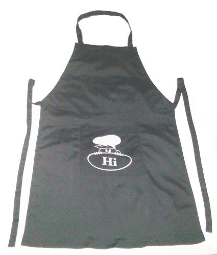 1 new spun poly craft / commercial restaurant kitchen bib apron with printed poc for sale