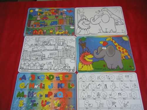 Lot of 18 Children Child Place Doodle Mat Write on Wipe off Scribble Washable