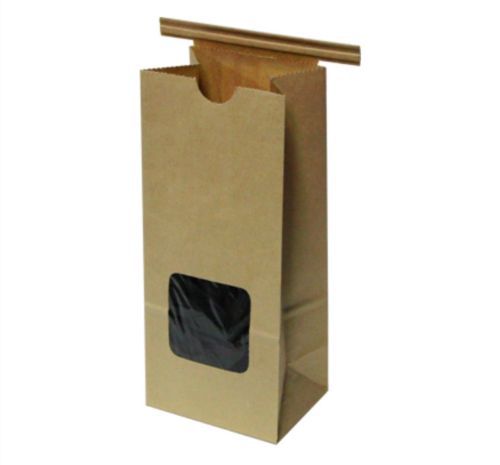 (lot of 15) 1/2 half pound kraft coffee cookie bakery tin tie window bag for sale
