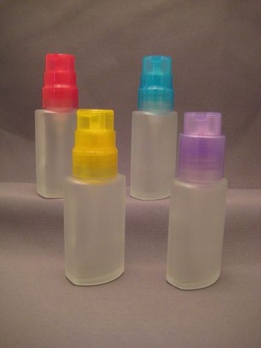 1 oz. Empty Frosted Glass Bottle w/ assorted pump options: 1 case (84 bottles)
