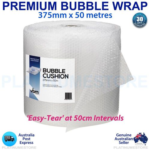 Bubble Wrap 500mm x 375mm Clear 50M Bubblewrap Roll Large 10mm Wide Air Bubbles