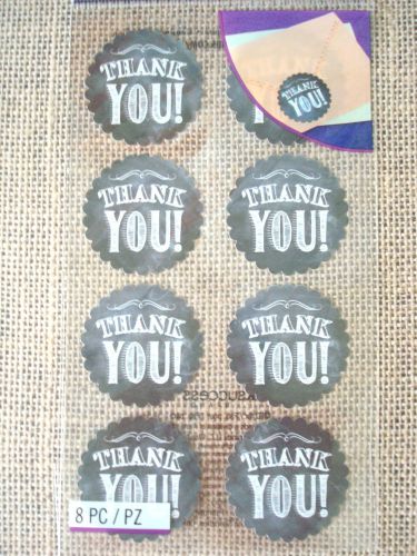 Thank You Stickers - Chalk Look Envelope or Package Labels Sticker