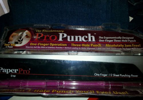 New Pro Punch 3 hole punch jam free one finger operation