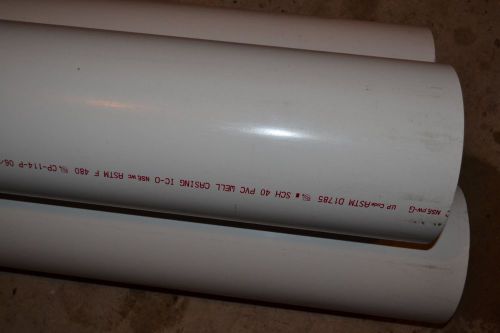 8&#034; inch diameter schedule 40 pvc pipe (1foot length) or Custom Length