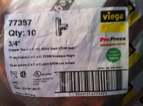 10 pcs  viega copper tee  3/4 &#034; pro press part 77397 epdm gasket new in package for sale