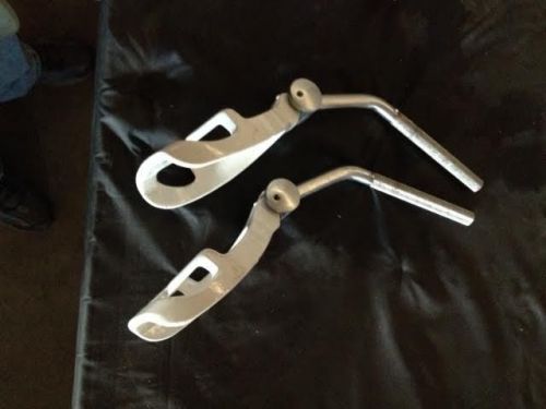 Medical surgical exam table stirrups gynecology ob/gy 1 pair with rod for sale